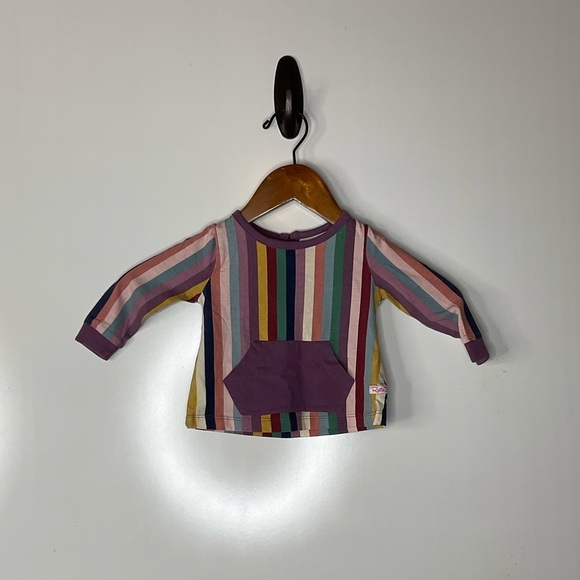 Ruffle Butts Striped Long Sleeve Shirt Size 6-12m - Picture 1 of 4